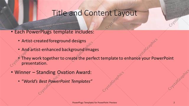 Title and Content presentation slide layout