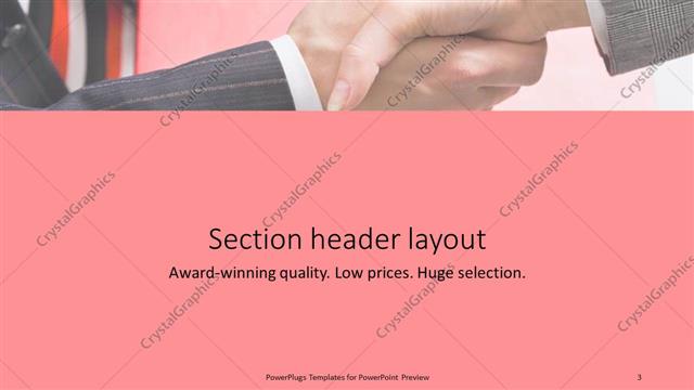 Section Header presentation slide layout