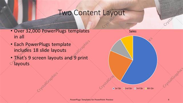 Two Content presentation slide layout
