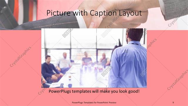 Picture with Caption presentation slide layout