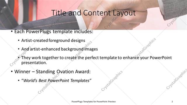 Title and Content presentation slide layout