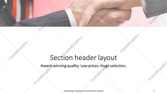 Section Header presentation slide layout