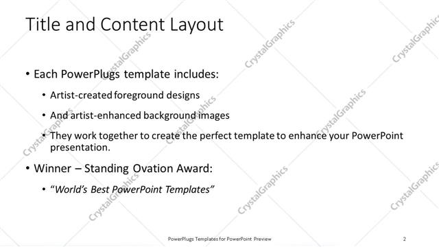 Title and Content presentation slide layout