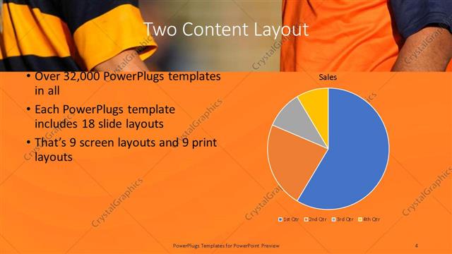 Two Content presentation slide layout