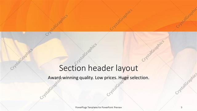 Section Header presentation slide layout