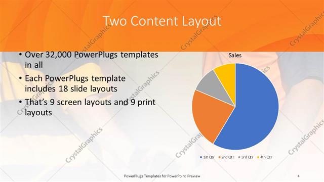 Two Content presentation slide layout