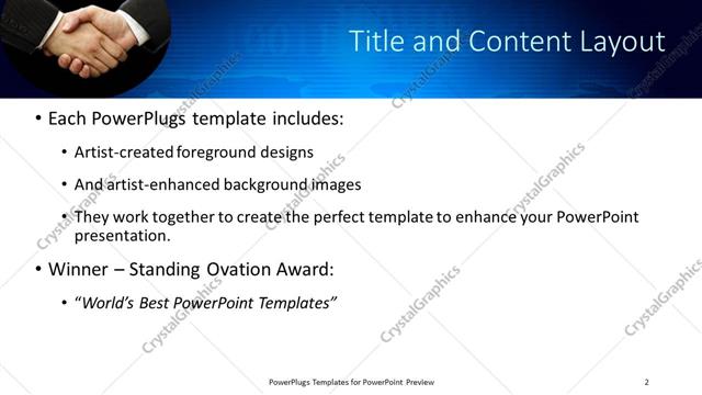 Title and Content presentation slide layout