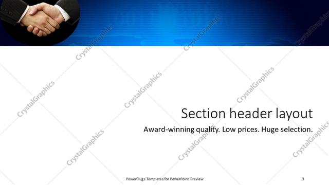Section Header presentation slide layout