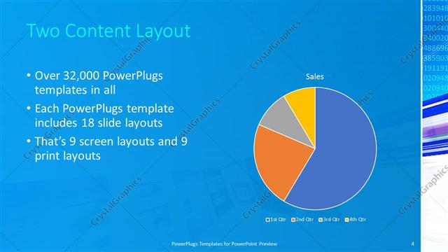 Two Content presentation slide layout