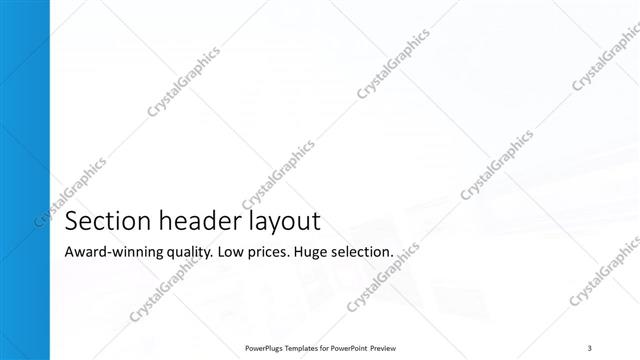 Section Header presentation slide layout