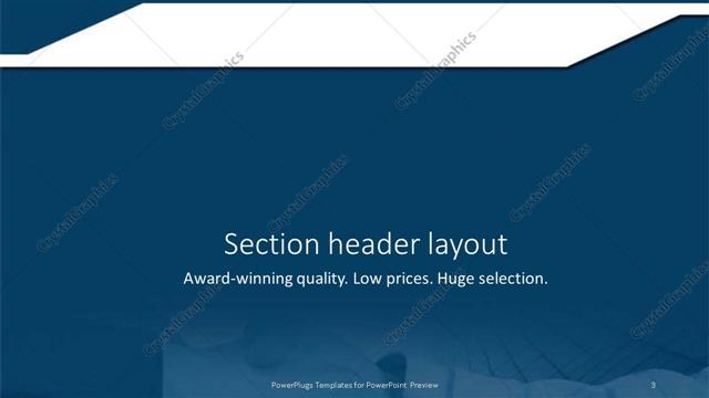 Section Header presentation slide layout