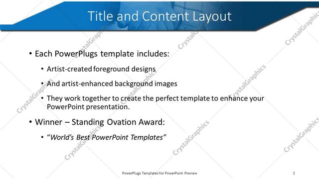 Title and Content presentation slide layout