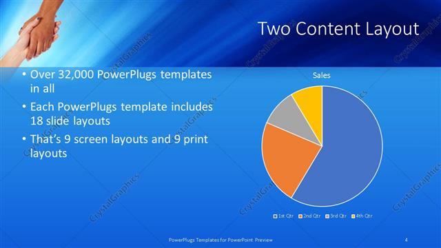 Two Content presentation slide layout