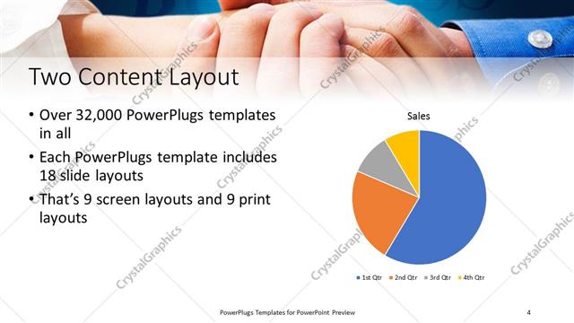 Two Content presentation slide layout