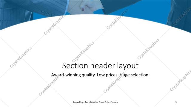 Section Header presentation slide layout