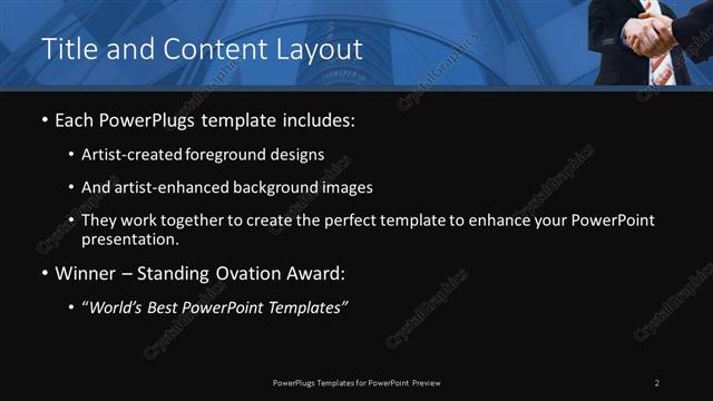 Title and Content presentation slide layout