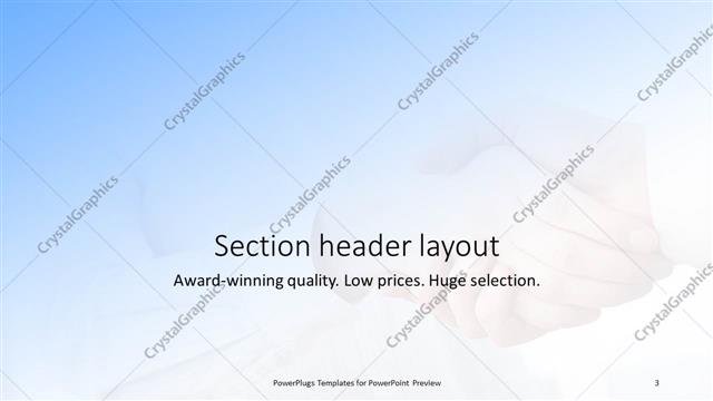 Section Header presentation slide layout