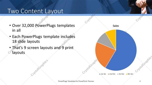 Two Content presentation slide layout