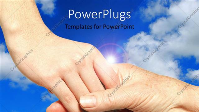  Presentation with handshake - A handshake with clouds in the background