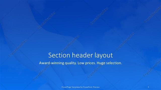 Section Header presentation slide layout