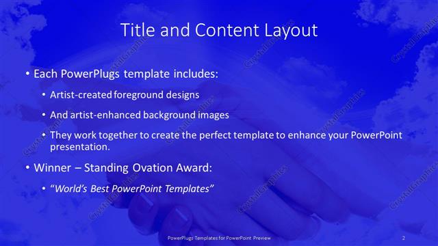 Title and Content presentation slide layout