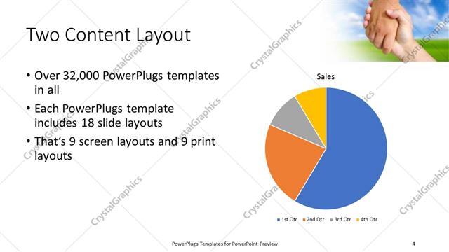 Two Content presentation slide layout