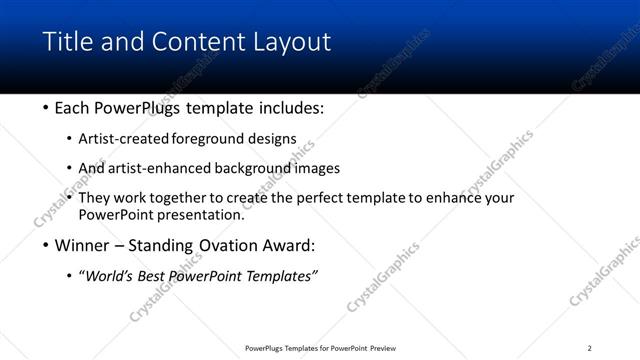 Title and Content presentation slide layout
