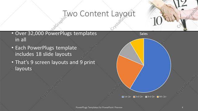 Two Content presentation slide layout