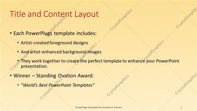 Title and Content presentation slide layout