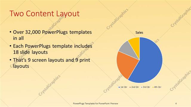 Two Content presentation slide layout