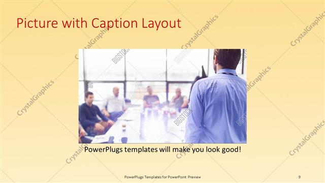 Picture with Caption presentation slide layout