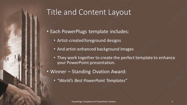 Title and Content presentation slide layout