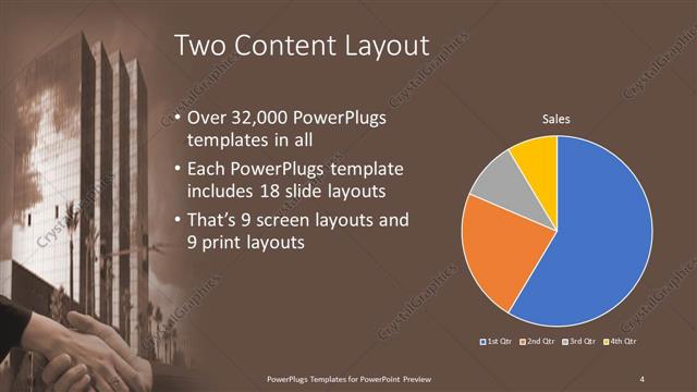 Two Content presentation slide layout