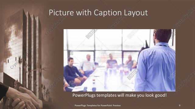 Picture with Caption presentation slide layout