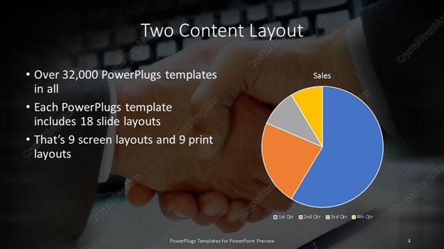 Two Content presentation slide layout