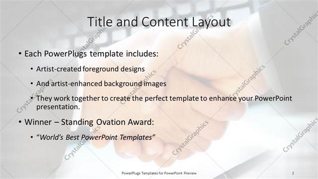 Title and Content presentation slide layout
