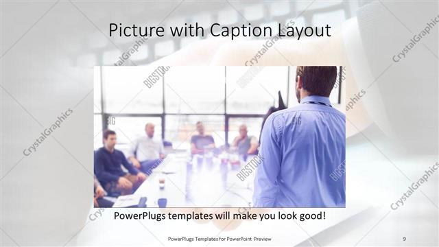 Picture with Caption presentation slide layout