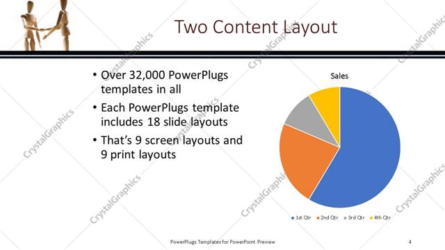 Two Content presentation slide layout