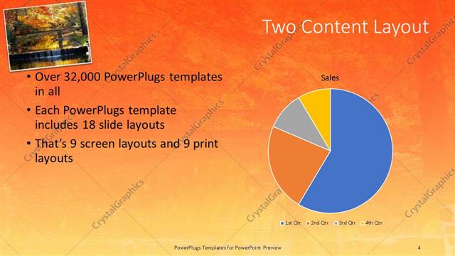 Two Content presentation slide layout
