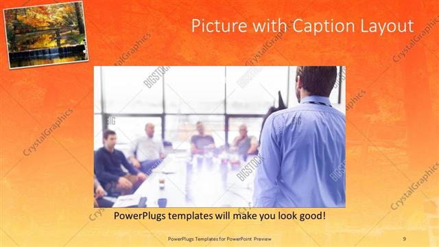 Picture with Caption presentation slide layout