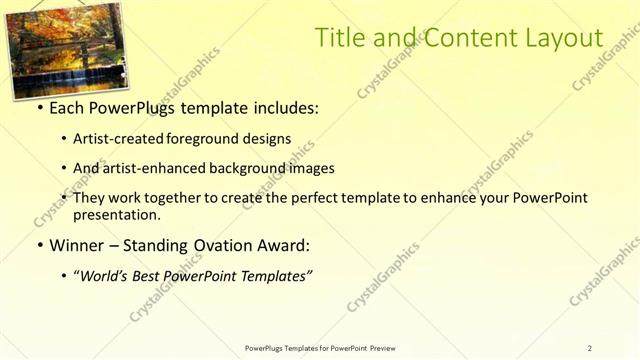 Title and Content presentation slide layout