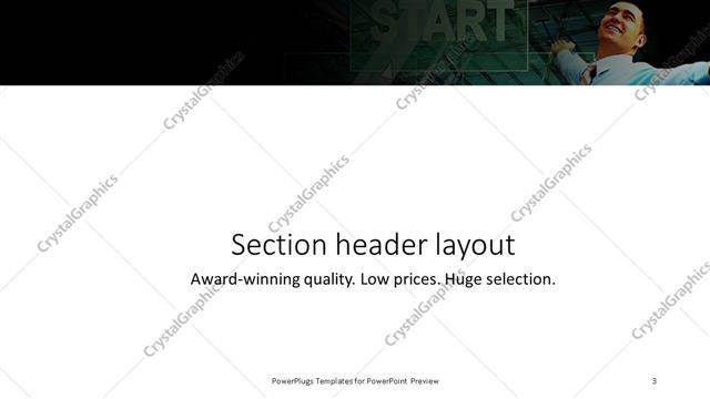 Section Header presentation slide layout
