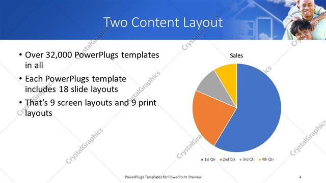 Two Content presentation slide layout
