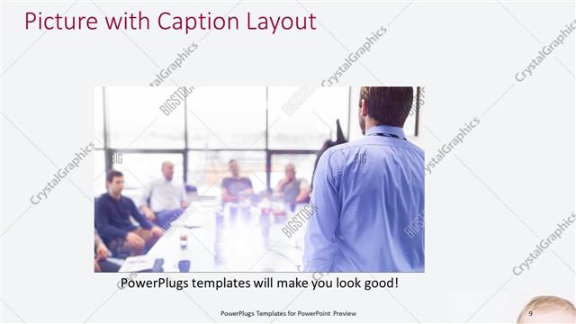 Picture with Caption presentation slide layout