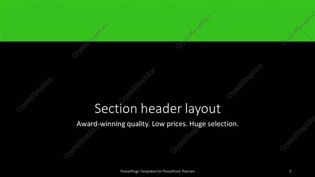 Section Header presentation slide layout