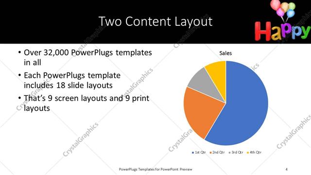 Two Content presentation slide layout