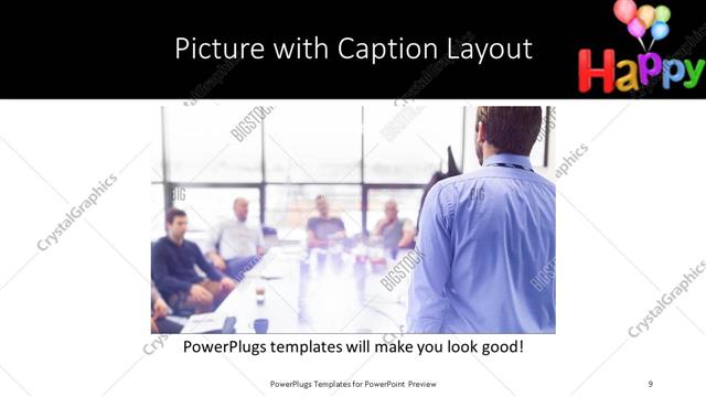 Picture with Caption presentation slide layout