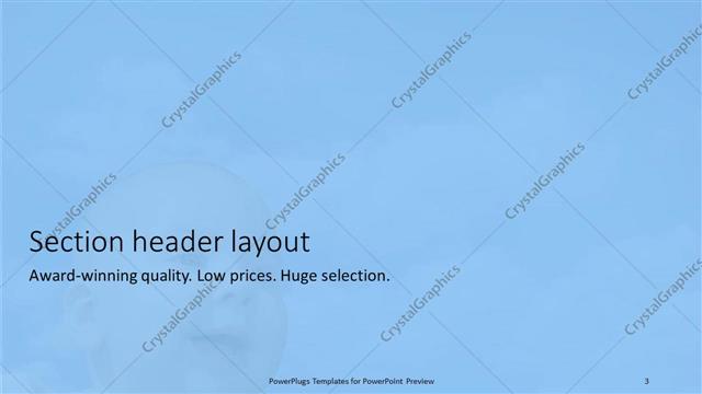 Section Header presentation slide layout