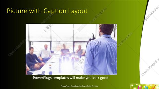 Picture with Caption presentation slide layout