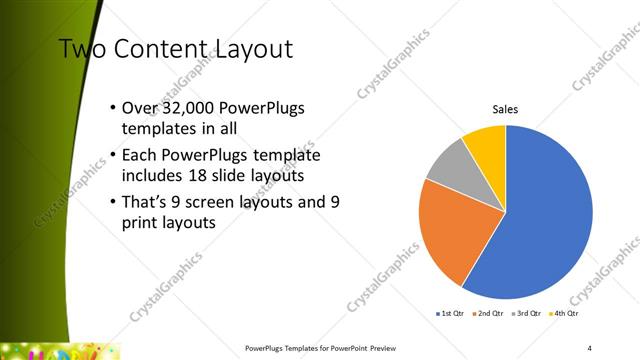 Two Content presentation slide layout